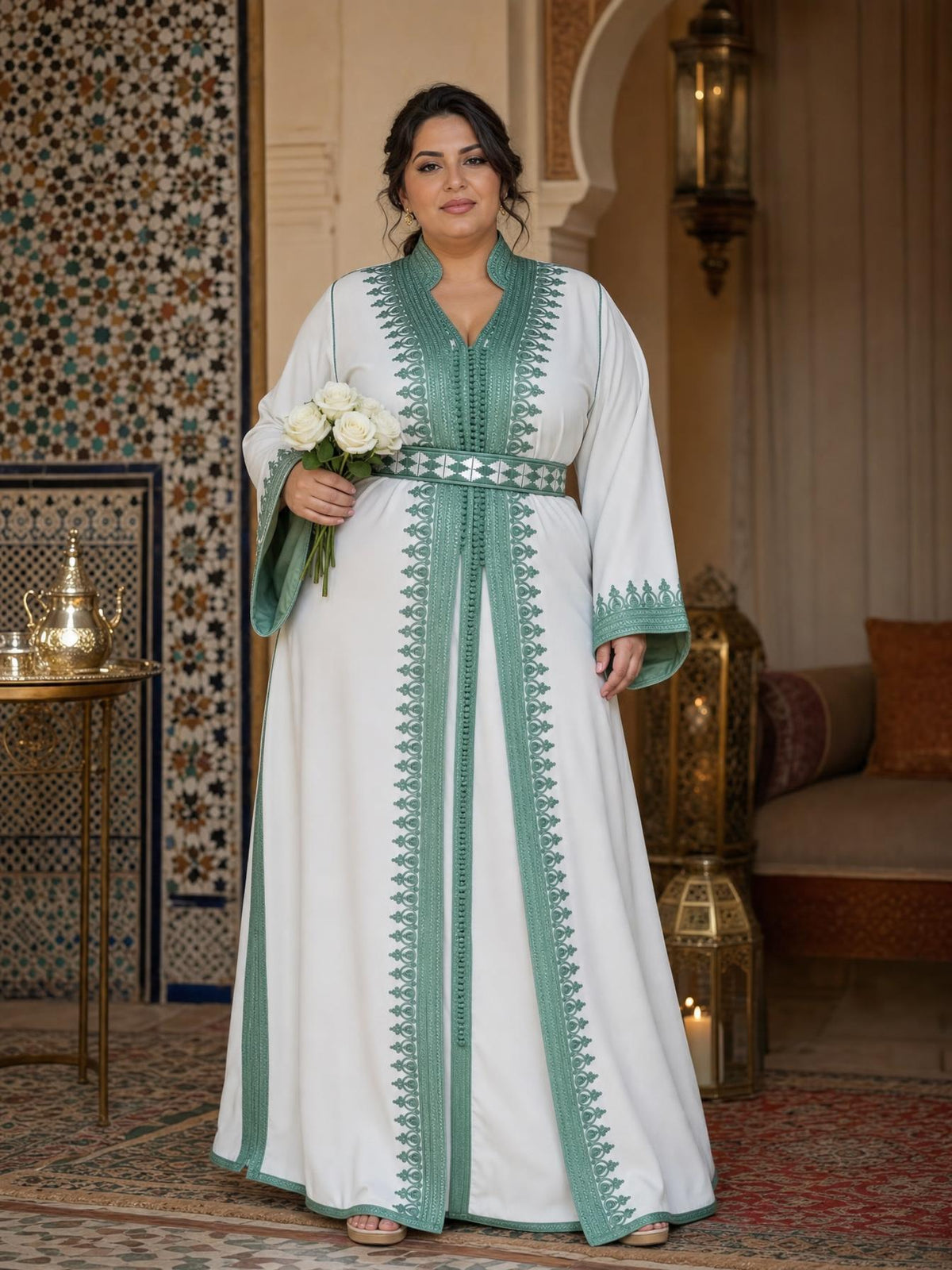 Takchita Fatima — Tenue Cérémoniale Marocaine Deux Pièces \u2014 plus-size model
