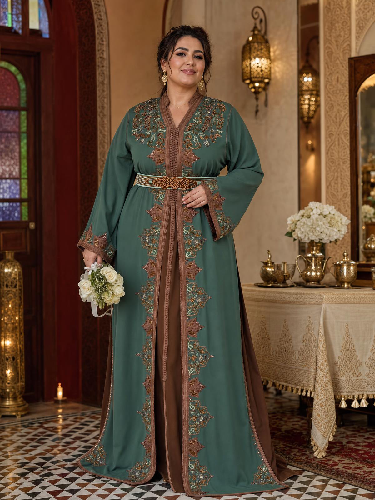 Takchita Keltoum — Tenue Cérémoniale Marocaine Deux Pièces \u2014 plus-size model
